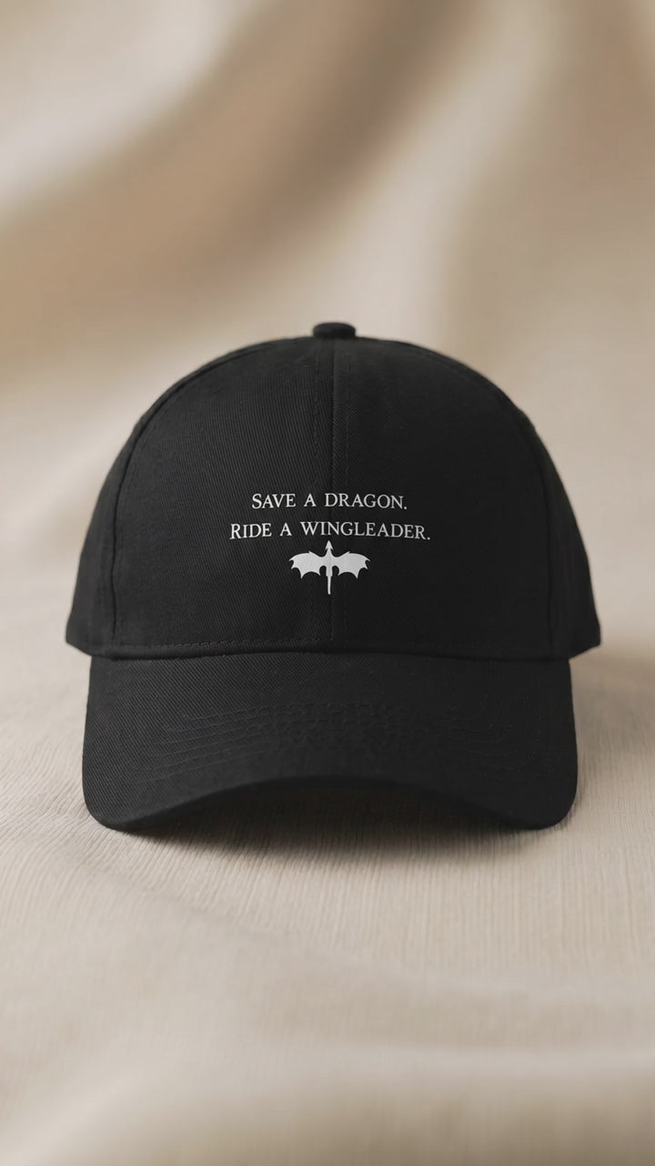 Fourth Wing Inspired Hat - Save a Dragon Ride a Wingleader Embroidery Cap - Romantasy BookTok Gift