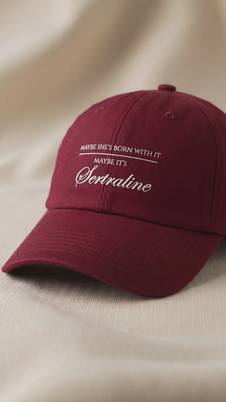 Funny Sertraline Cotton Cap – Humorous Mental Health Hat