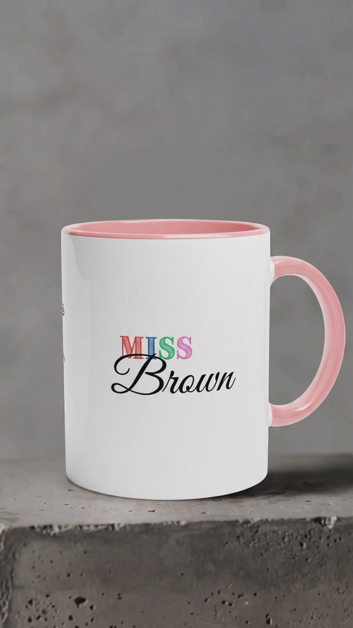Personalised Teacher Mug, Custom Name Gift for Teacher