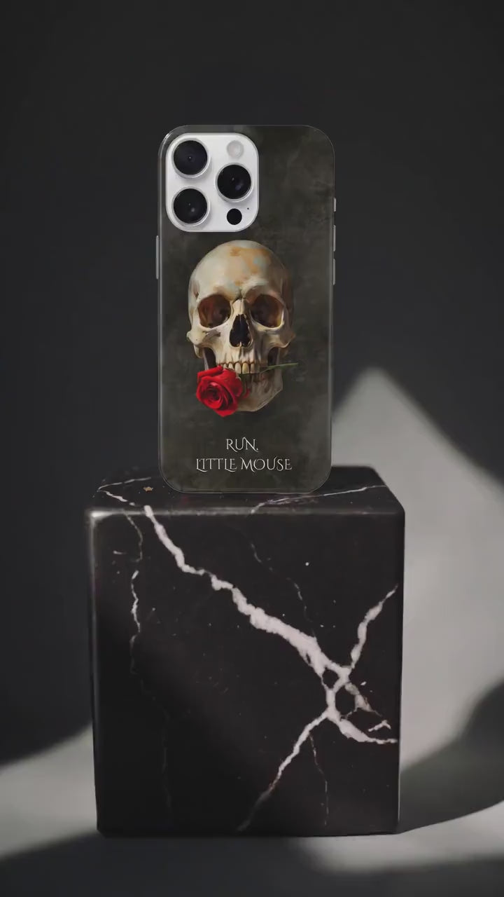 Haunting Adeline Inspired Phone Case, 'Run Little Mouse', Dual-layer cover for Apple iPhone for Romantasy Booktok fans